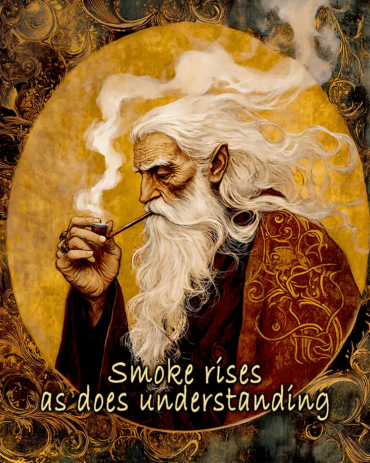 Wizard Logic "Smoke Rises" Wall Art Prints – 8″x10″ Artwork for 11″x14″ Frame