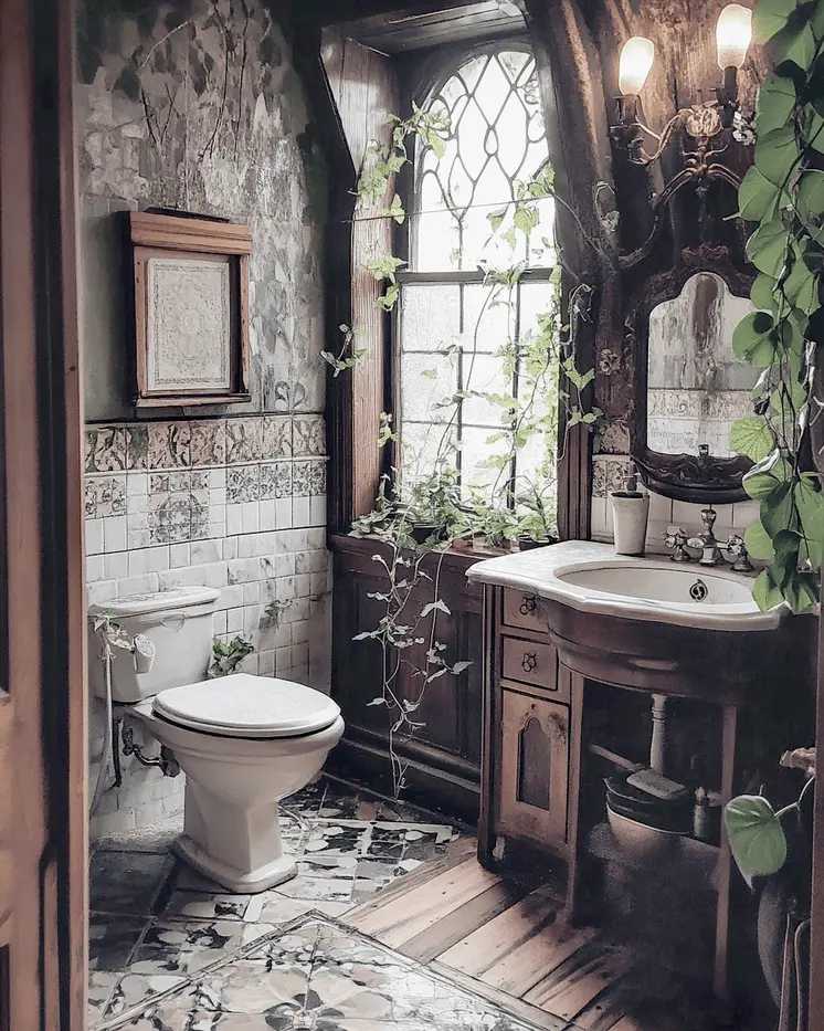 French Provincial  Bathroom - Bathroom Wall Art Prints – 8″x10″ Artwork for 11″x14″ Frame