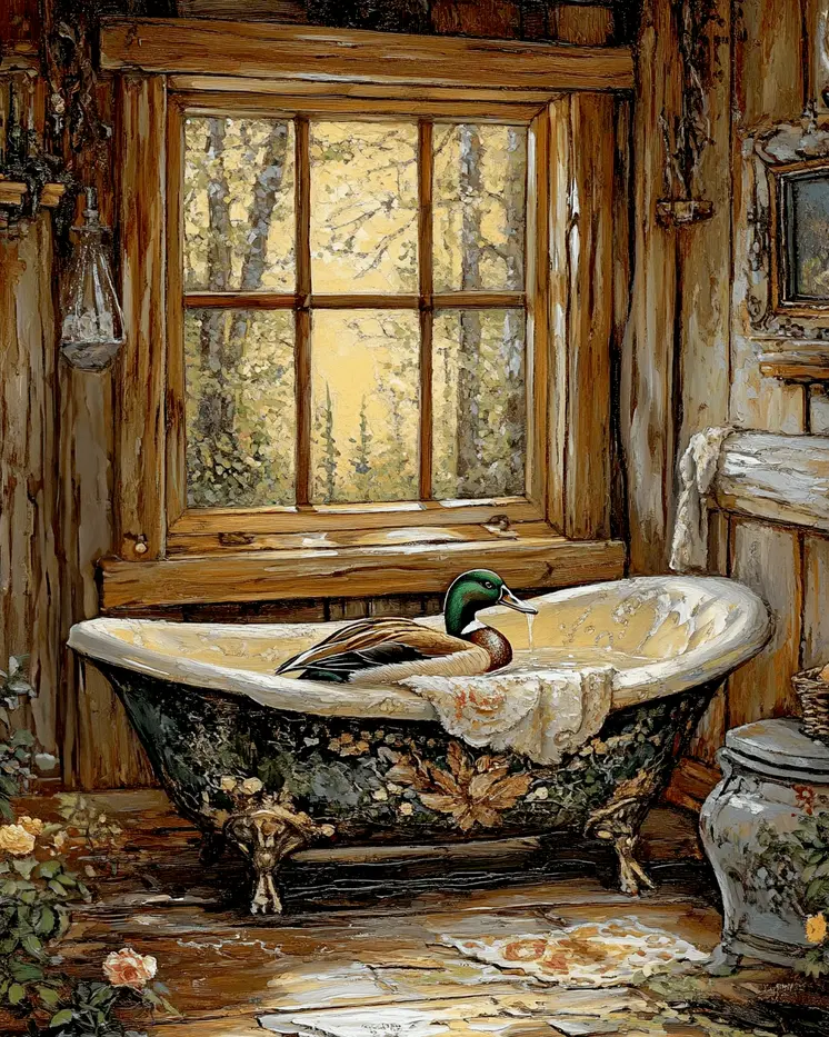 French Country Parlor - Bathroom Wall Art Prints – 8″x10″ Artwork for 11″x14″ Frame