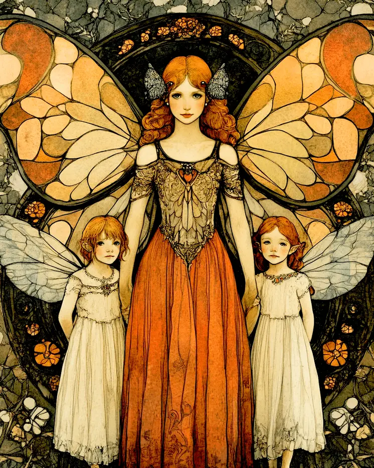 Fairy Mom - Fairies Wall Art Prints – 8″x10″ Artwork for 11″x14″ Frame