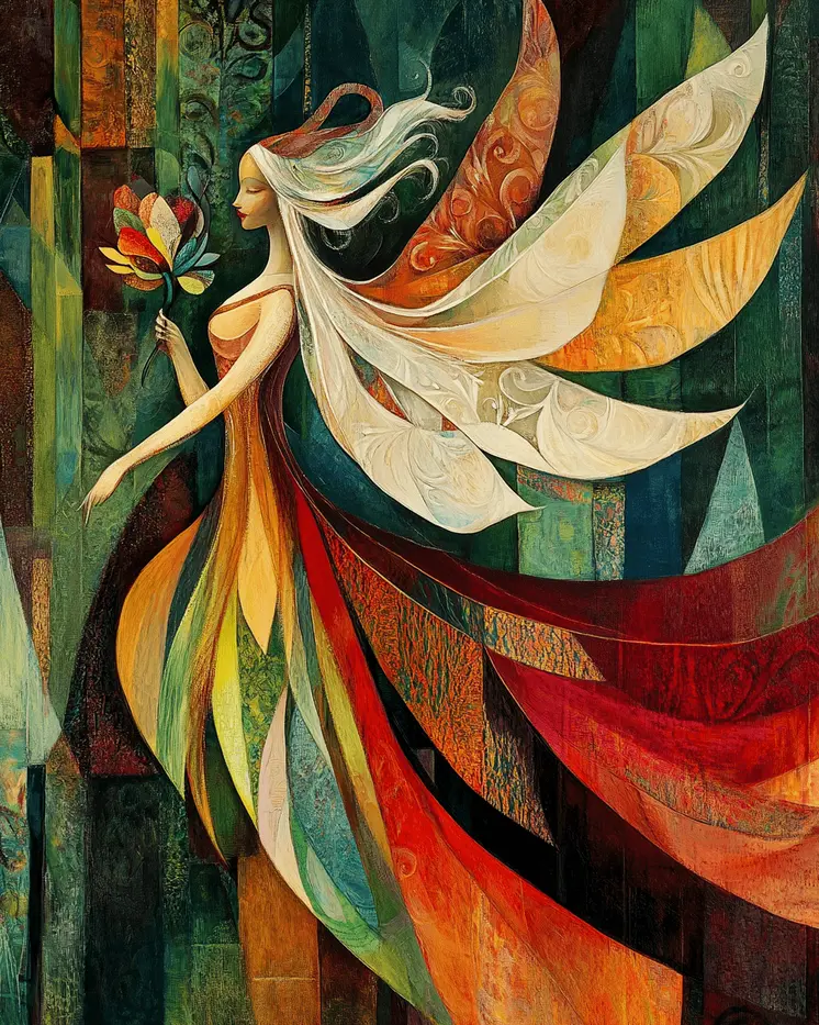 Abstract Fairy - Fairies Wall Art Prints – 8″x10″ Artwork for 11″x14″ Frame