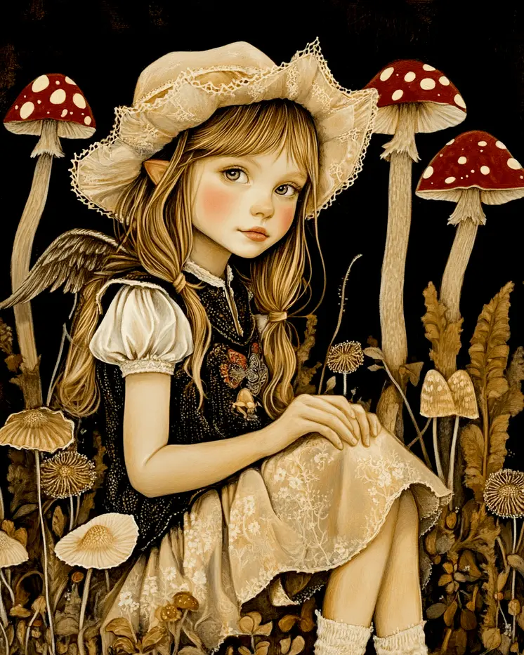 Mary the Fairy - Fairies Wall Art Prints – 8″x10″ Artwork for 11″x14″ Frame