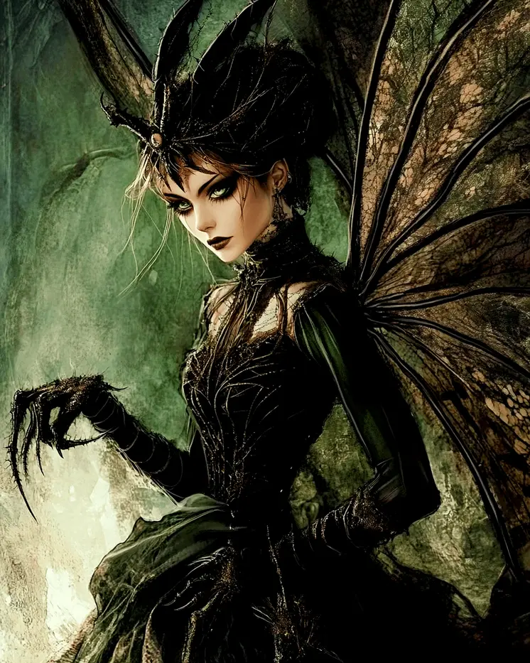 Widow Maker Fairy - Fairies Wall Art Prints – 8″x10″ Artwork for 11″x14″ Frame
