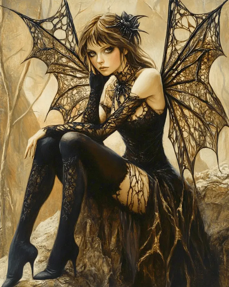 Arachnid Fairy - Fairies Wall Art Prints – 8″x10″ Artwork for 11″x14″ Frame