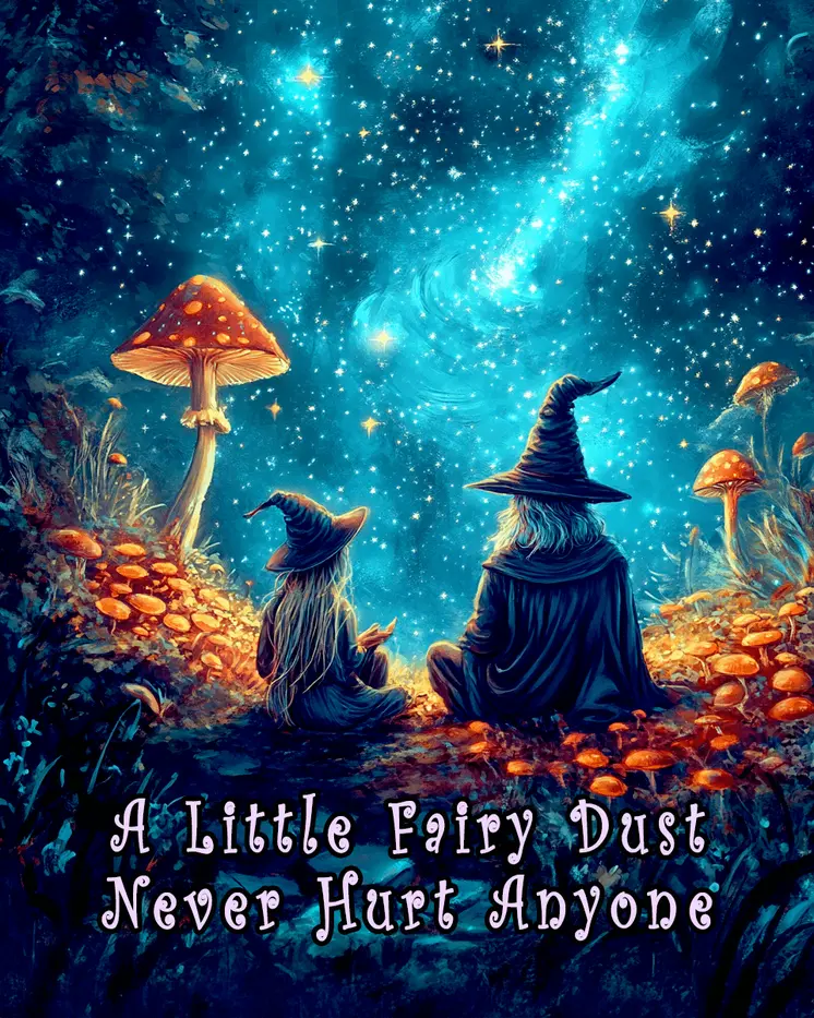 Wizard Logic "Fairy Dust" Wall Art Prints – 8″x10″ Artwork for 11″x14″ Frame