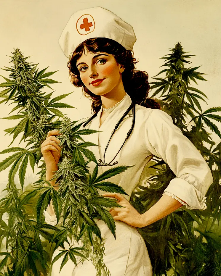 Medical Marijuana Nurse Wall Art Prints – 8″x10″ Artwork for 11″x14″ Frame