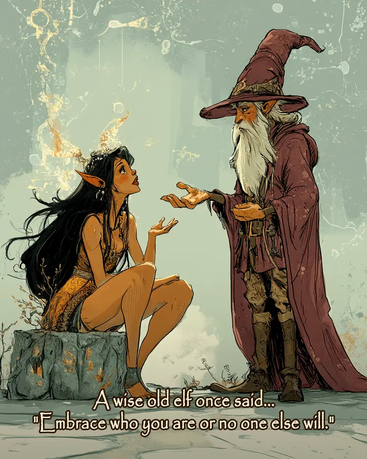Embrace Who You Are - Wizard Logic Wall Art Prints – 8″x10″ Artwork for 11″x14″ Frame