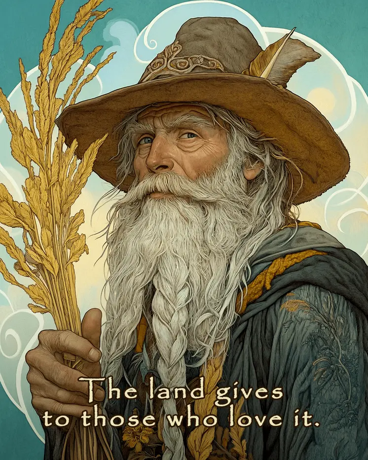 The Land Gives - Wizard Logic Wall Art Prints – 8″x10″ Artwork for 11″x14″ Frame