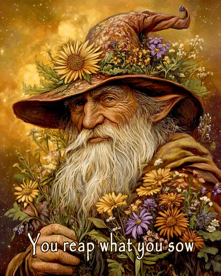 You Reap - Wizard Logic Wall Art Prints – 8″x10″ Artwork for 11″x14″ Frame