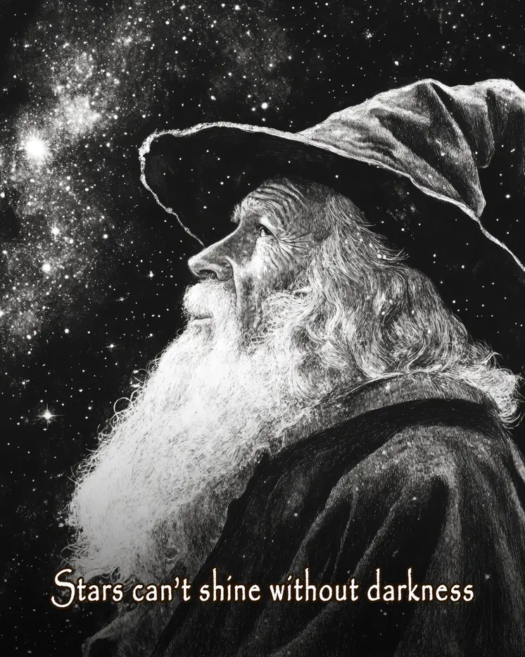 Star Shine - Wizard Logic Wall Art Prints – 8″x10″ Artwork for 11″x14″ Frame