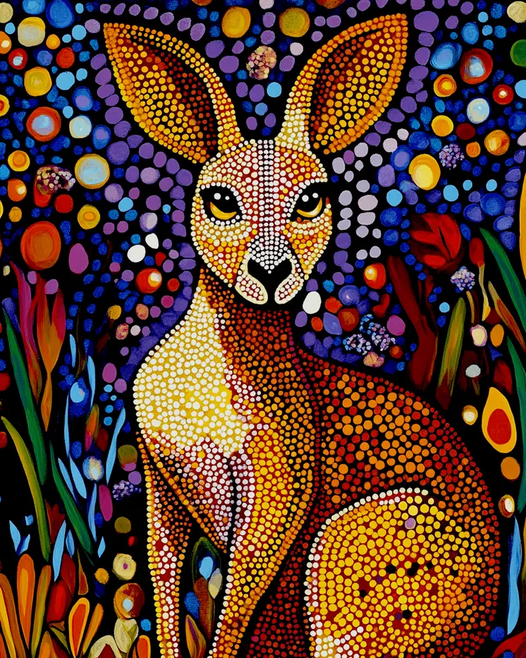 Kangaroo - Australian Wildlife Wall Art Prints – 8″x10″ Artwork for 11″x14″ Frame