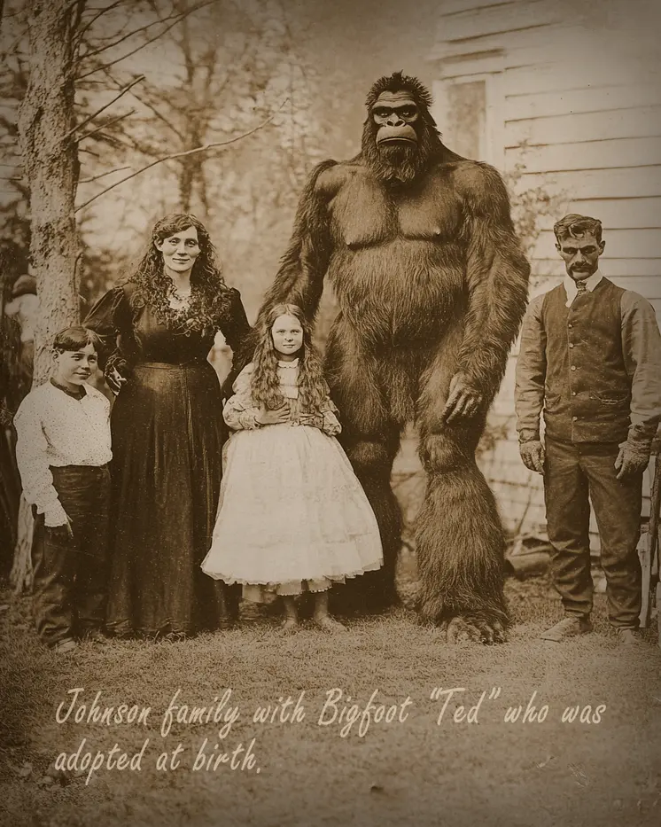Adopted - Bigfoot and Sasquatch Wall Art Prints – 8″x10″ Artwork in 11″x14″ Mat