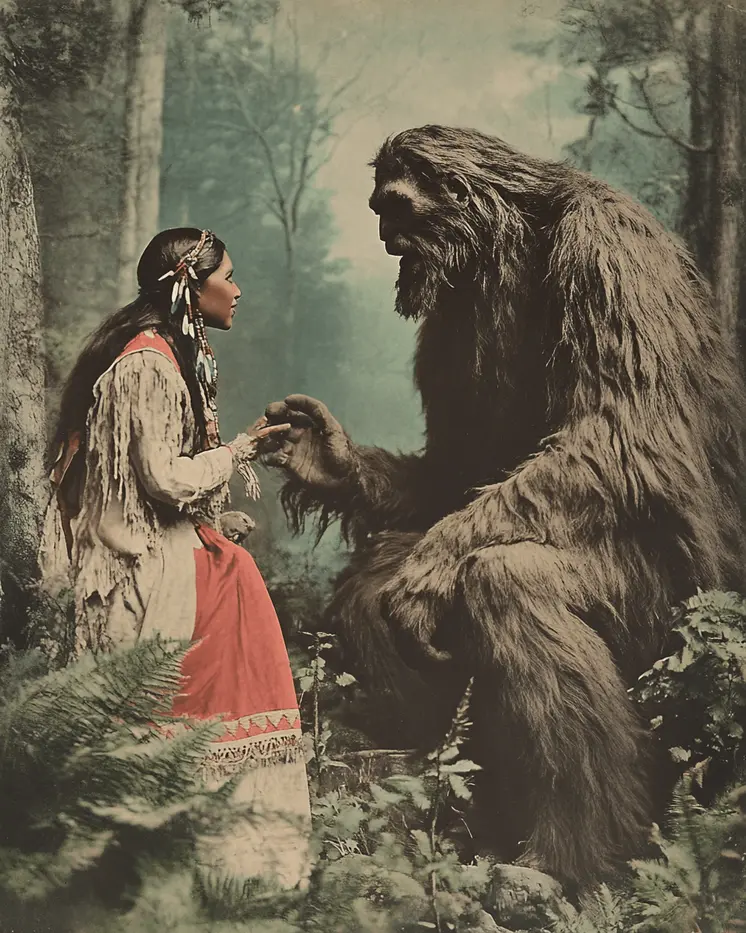 Early Encounters - Bigfoot Art Prints – 8″x10″ Artwork in 11″x14″ Mat