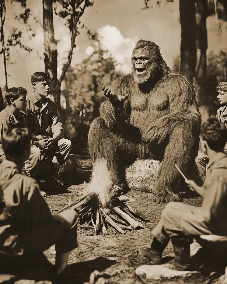 Back in the Day - Bigfoot Art Prints – 8″x10″ Artwork in 11″x14″ Mat