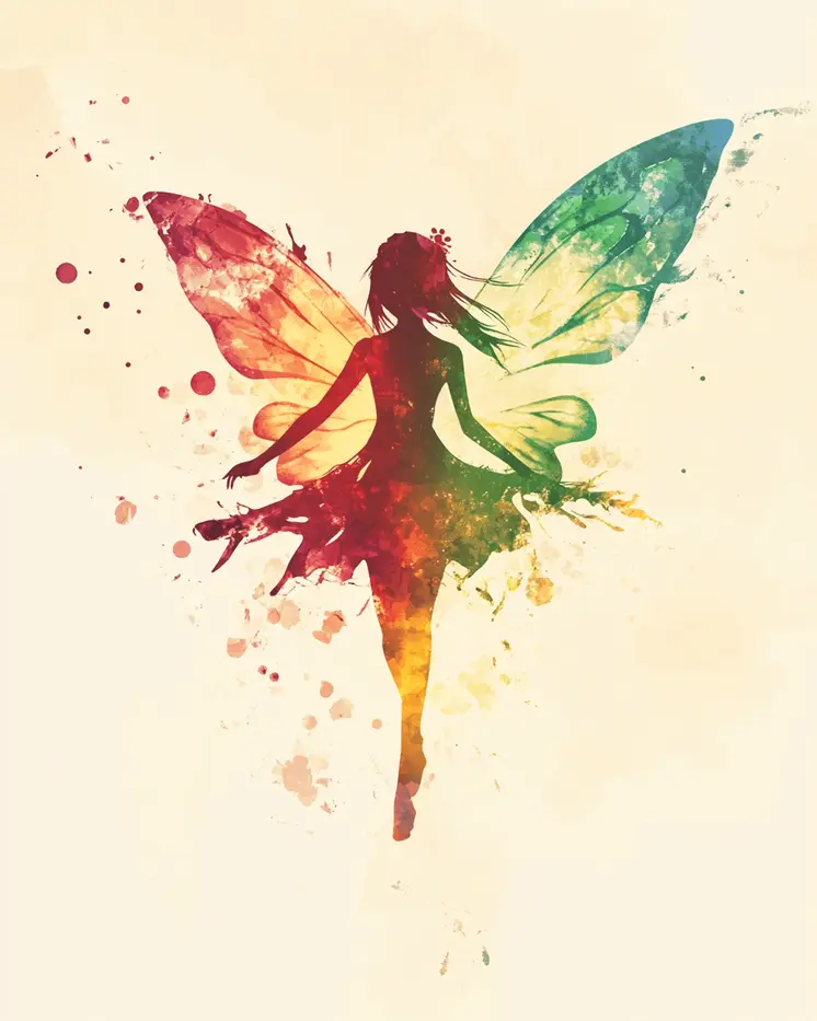 Pop-Art Fairy - Fairies Wall Art Prints – 8″x10″ Artwork for 11″x14″ Frame