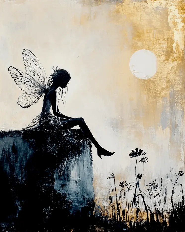 Fairy Tired of Waiting - Fairies Wall Art Prints – 8″x10″ Artwork for 11″x14″ Frame