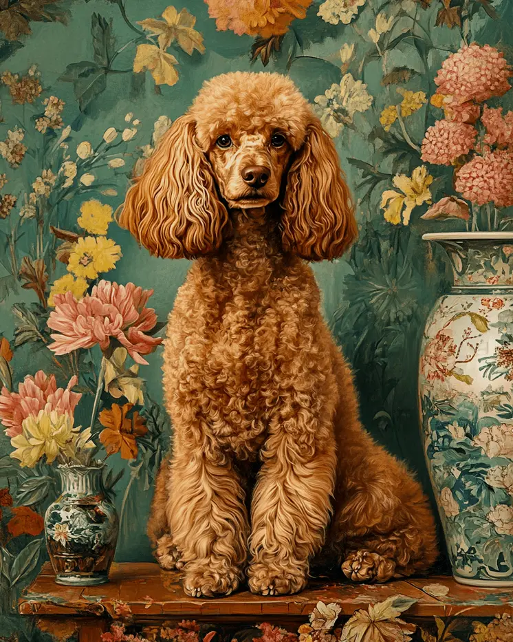 Standard Poodle - Pet Dog Still Life Wall Art Prints – 8″x10″ Artwork for 11″x14″ Frame