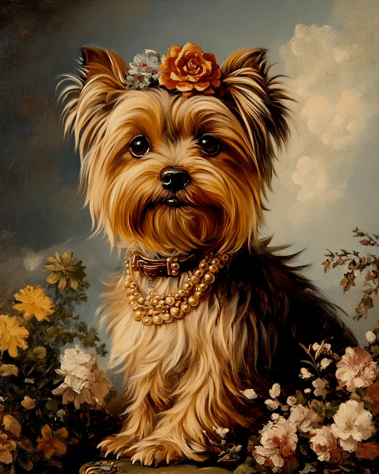 Yorkshire Terrier - Pet Dog Still Life Wall Art Prints – 8″x10″ Artwork for 11″x14″ Frame