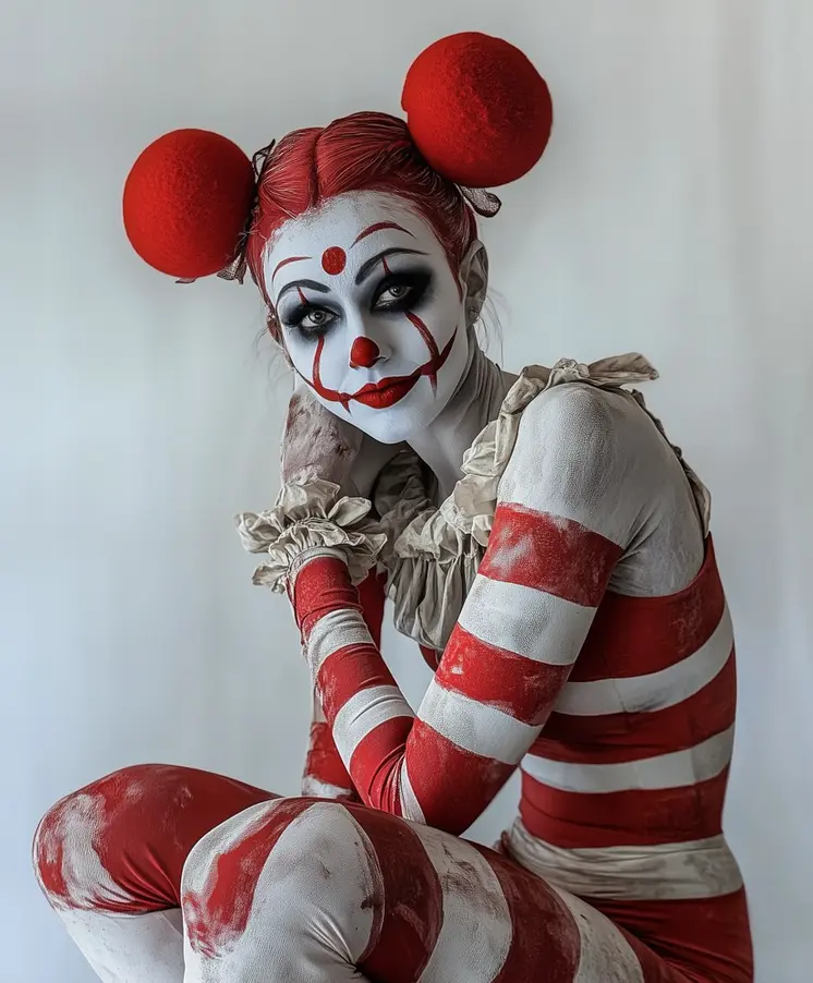Sara the Shy Clown - Clown Low Brow Wall Art Prints - 8"x10" Art Print for 11"x14" Frame