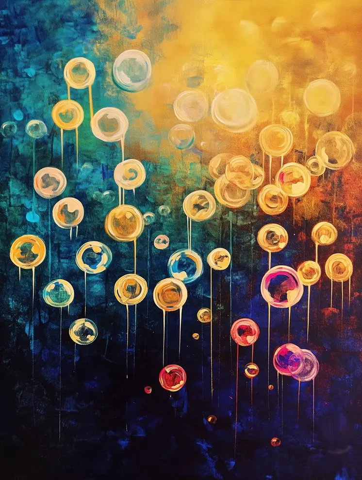 Upward Bubbles - Tranquility Art for Self-Care Home Decor Wall Art Prints – 8″x10″ Artwork – 11″x14″ Matte