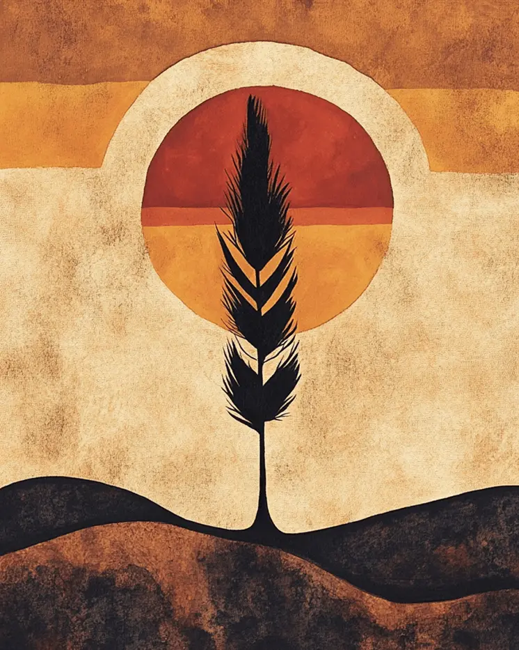 Feather Tree - Southwestern Decor Art Prints – 8″x10″ Artwork in 11″x14″ Mat