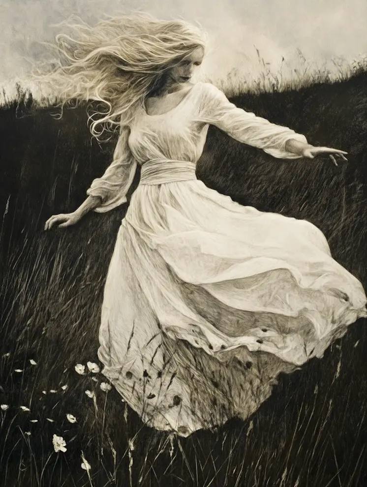 Freya Norse Deity Swirling and Twirling Wall Art with Mat