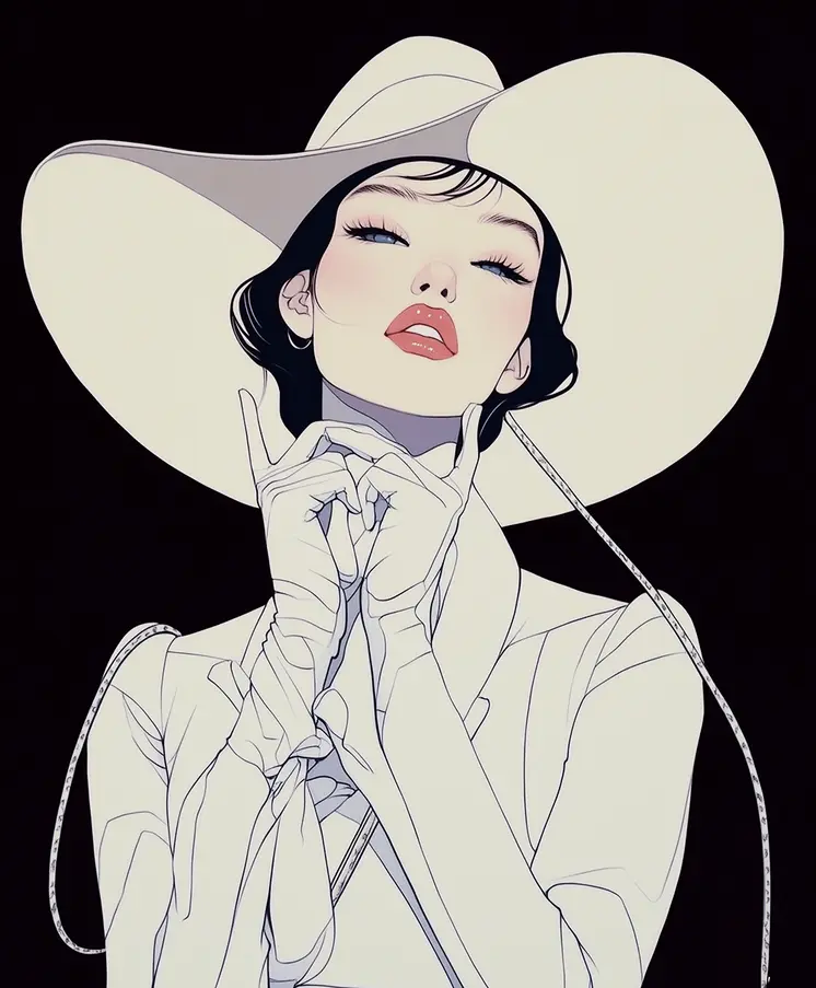 Poised Cowgirl – Sophisticated Cowgirls 8″x10″ Artwork in 11″x14″ Mat