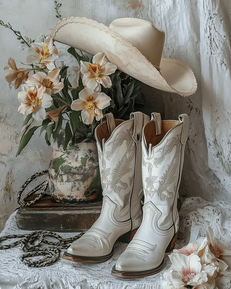 White Cowgirl Still Life – 8″x10″ Artwork in 11″x14″ Mat