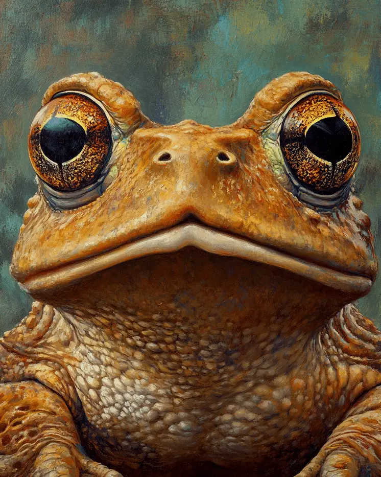 Frog Close-Up - Wildlife Wall Art Prints – 8″x10″ Artwork for 11″x14″ Frame