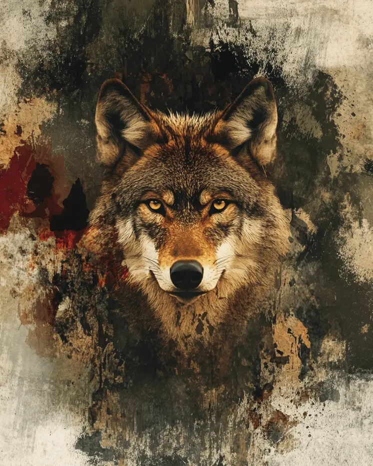Deep Woods Wolf - Wildlife Wall Art Prints – 8″x10″ Artwork for 11″x14″ Frame