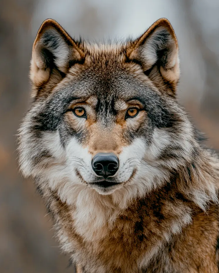 Wild Wolf Portrait - Wildlife Wall Art Prints – 8″x10″ Artwork for 11″x14″ Frame
