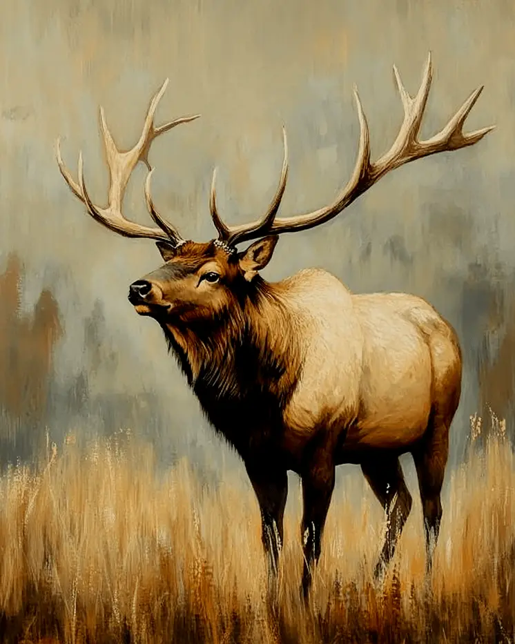 Classic Elk - Wildlife Wall Art Prints – 8″x10″ Artwork for 11″x14″ Frame