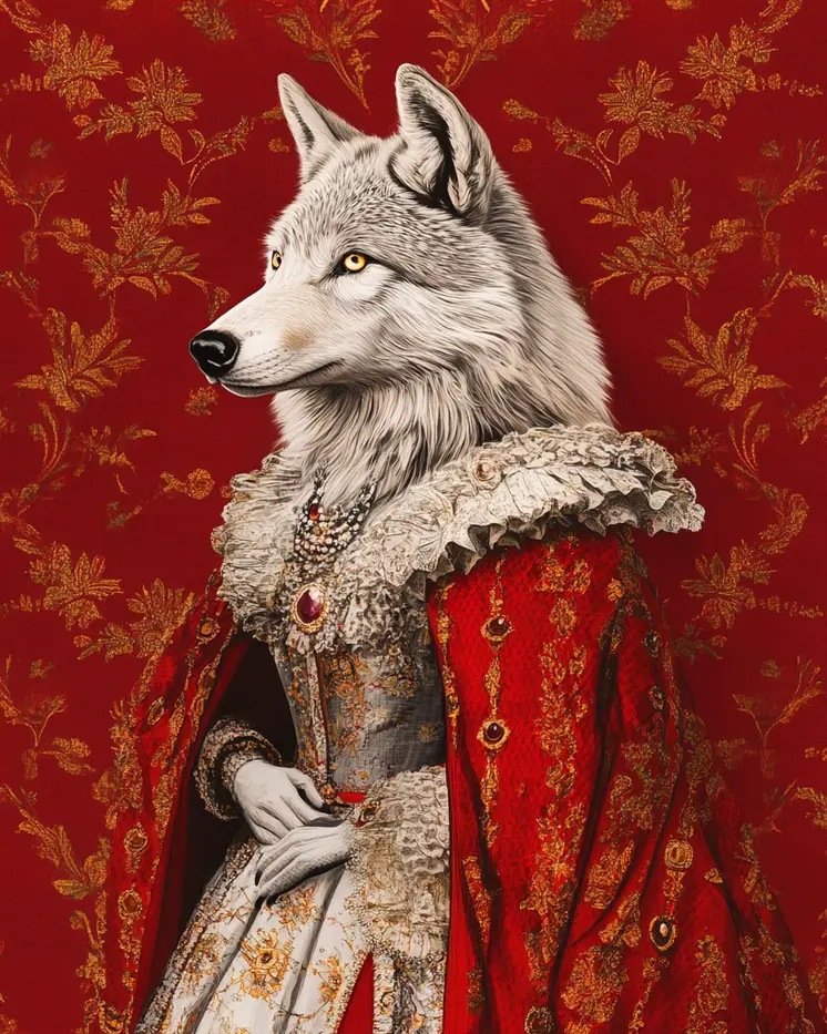 Wolf Royalty - Animal Elite Wall Art Prints – 8″x10″ Artwork for 11″x14″ Frame