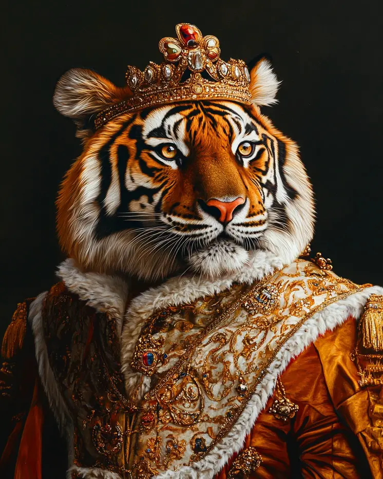 Tiger King - Animal Elite Wall Art Prints – 8″x10″ Artwork for 11″x14″ Frame