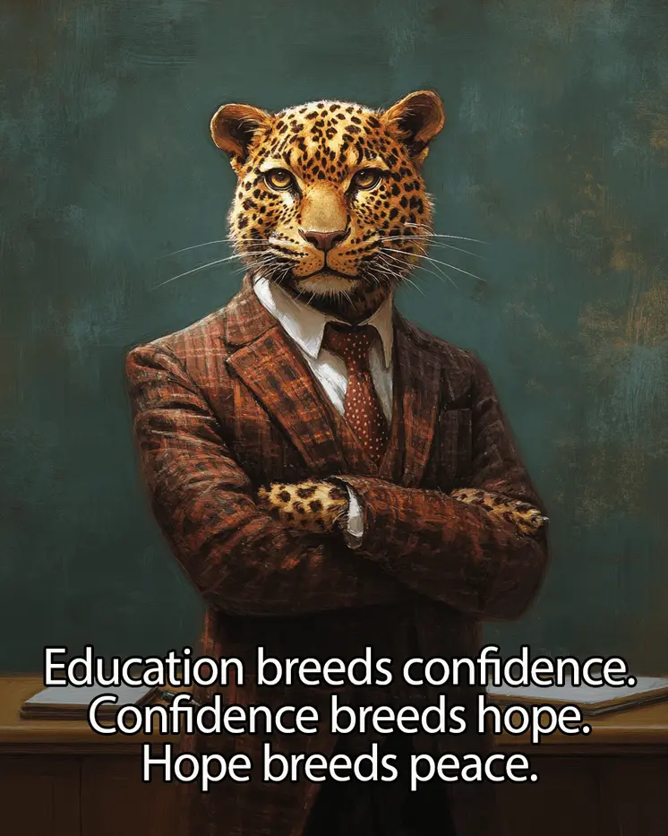 Education breeds confidence. Confidence breeds hope. Hope breeds peace. - Teacher & Education Art Prints - 8"x10" Artwork for 11"x14" Frame