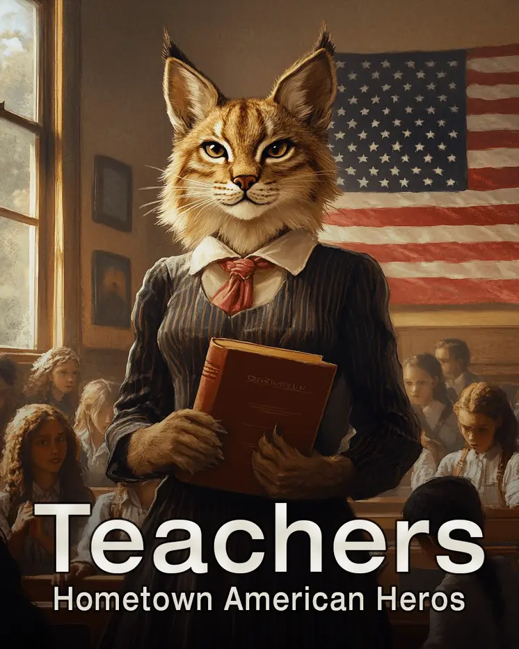 Teachers - Hometown American Heros - Teacher & Education Art Prints - 8"x10" Artwork for 11"x14" Frame