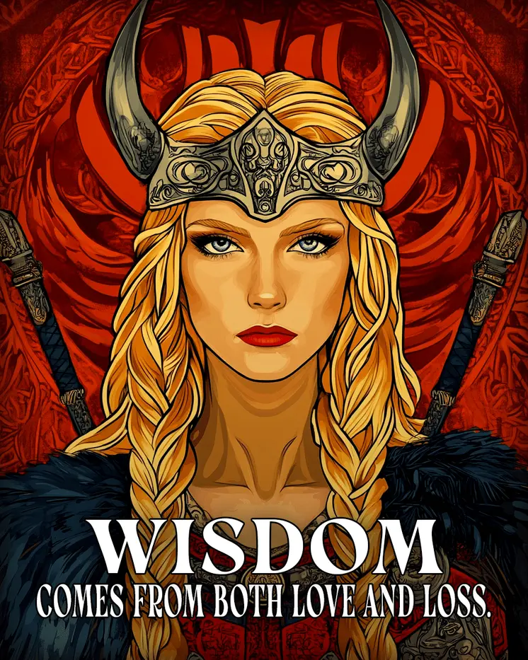 Wisdom - Freya the Norse Goddess Wall Art Prints – 8″x10″ Artwork for 11″x14″ Frame