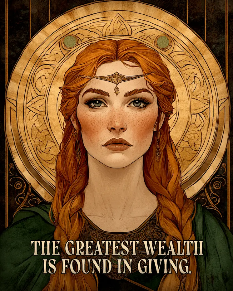 Greatest Wealth - Freya the Norse Goddess Wall Art Prints – 8″x10″ Artwork for 11″x14″ Frame