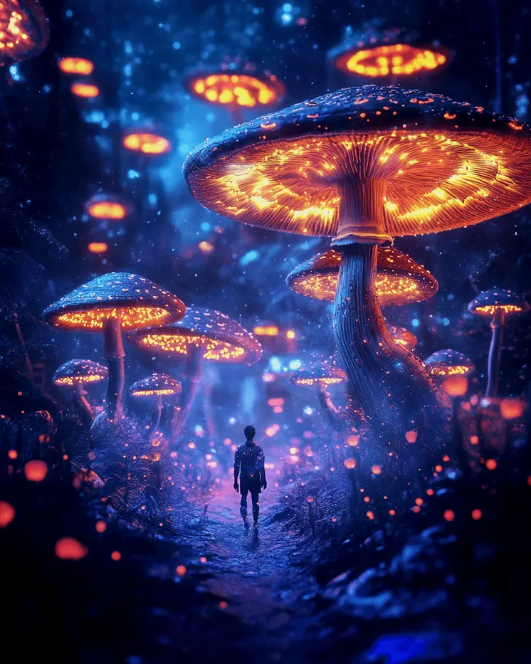 Shroom Altered States - Mushroom Art Prints - 8"x10" Art Print for 11"x14" Frame