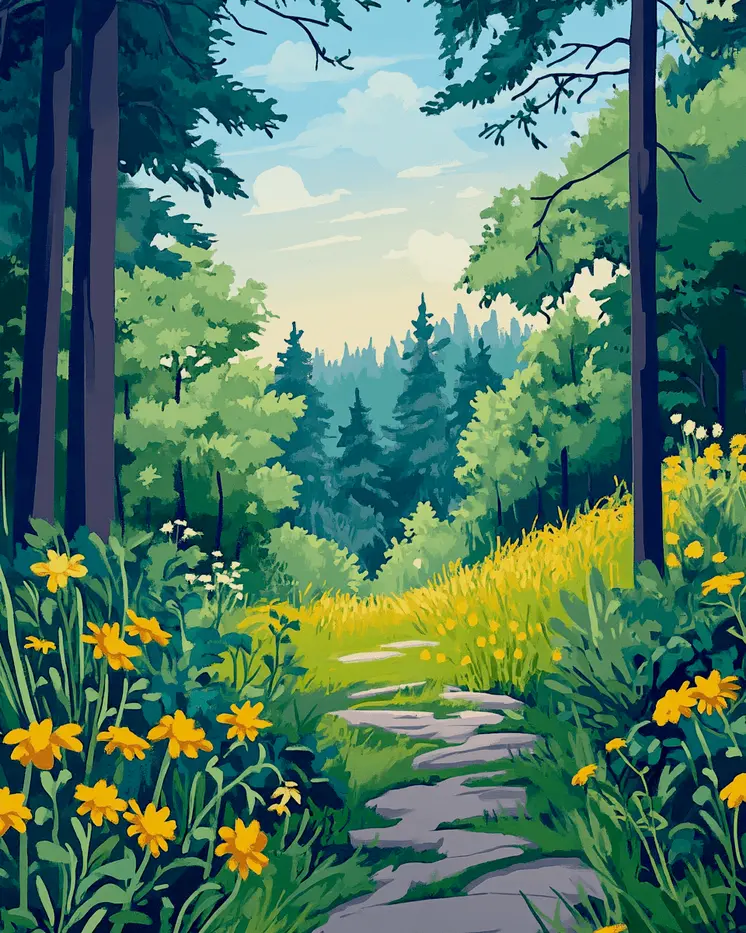 Fine Morning for a Walk - Nature Art Prints - 8"x10" Artwork for 11"x14" Frame