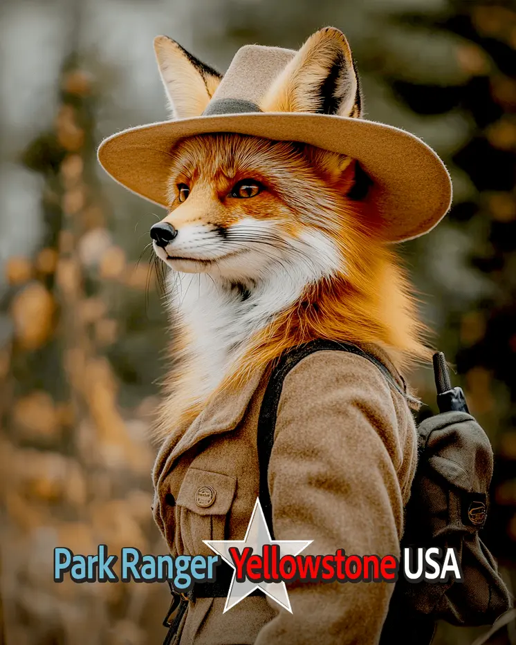 Red Fox - Animal Park Ranger Wall Art Prints – 8″x10″ Artwork for 11″x14″ Frame