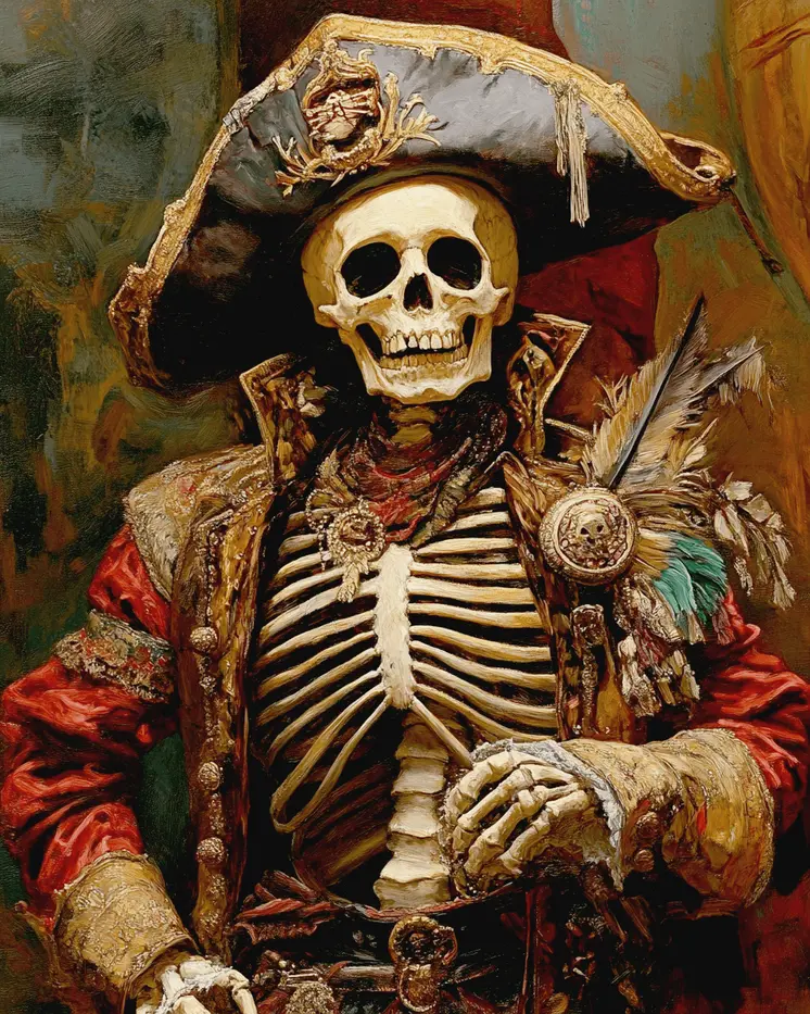 Putrid Paul the Pirate - Skull & Skeleton Art Prints - 8"x10" Art Print for 11"x14" Frame