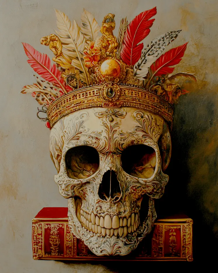 Ancient Chieftain - Skull & Skeleton Art Prints - 8"x10" Art Print for 11"x14" Frame