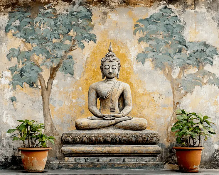 Buddha #2 - Rattanakosin Style Wall Art Prints – 8″x10″ Artwork for 11″x14″ Frame