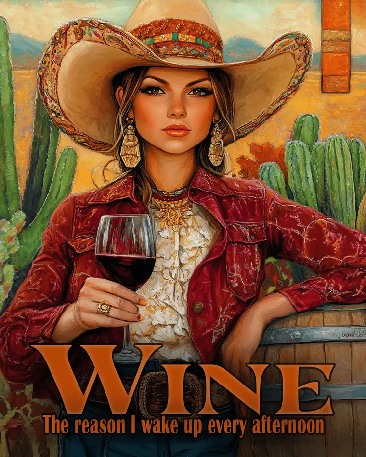 Afternoon Wine - Wine Wall Art Prints – 8″x10″ Artwork for 11″x14″ Frame