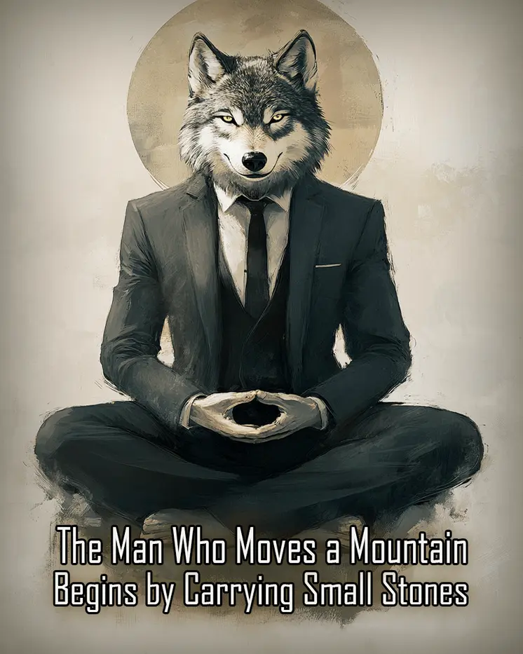 Moev a Mountain - Animals in Business Art Prints - 8"x10" Artwork for 11"x14" Frame