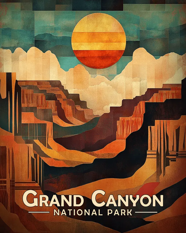 Canyonland Sunset - Grand Canyon Souvenir Art Prints - 8"x10" Artwork for 11"x14" Frame