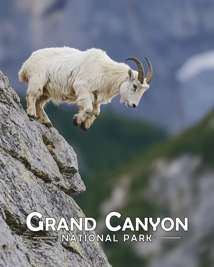 Mountain Goat - Grand Canyon Souvenir Art Prints - 8"x10" Artwork for 11"x14" Frame