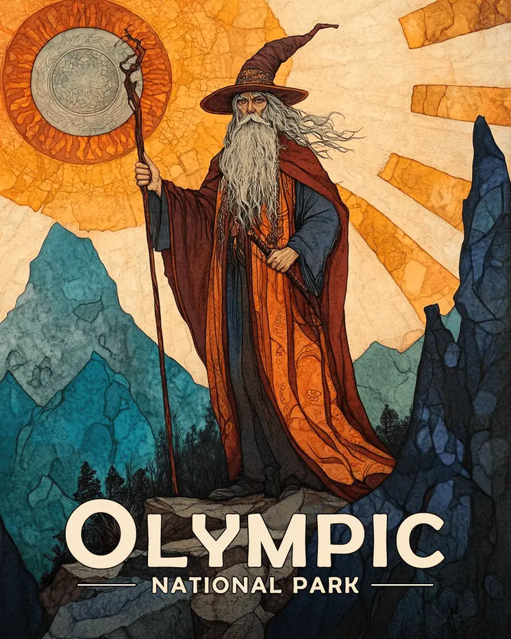 Wizard - Olympic Souvenir Art Prints - 8"x10" Artwork for 11"x14" Frame