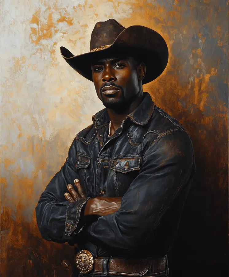 Cowboy Portrait of Nat - Cowboy Western Art Prints 8"x10" Artwork